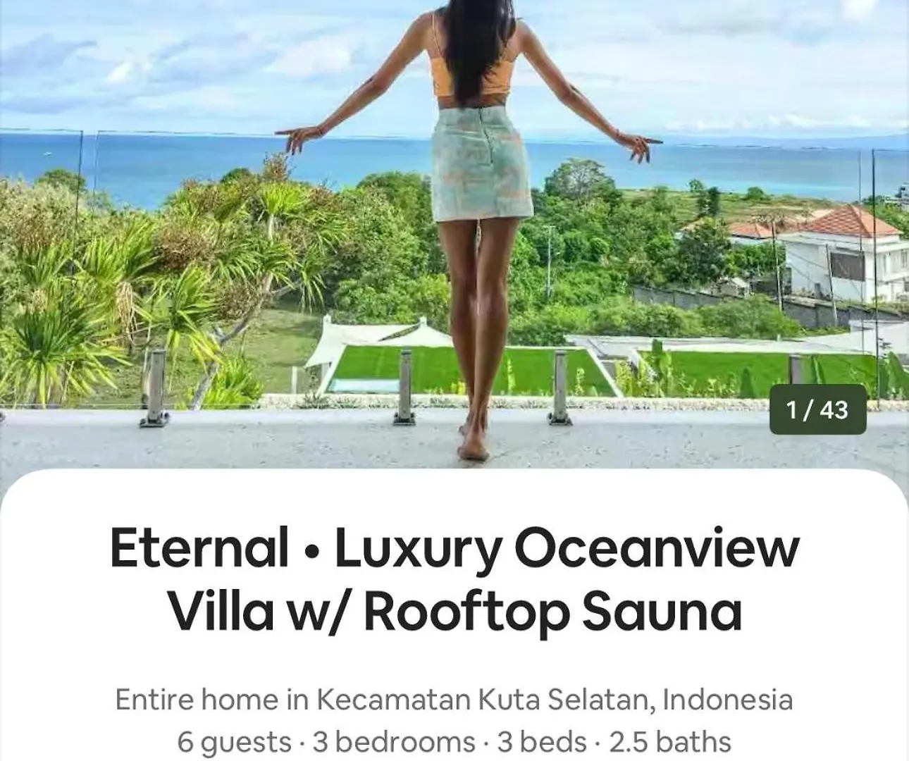 Villa Eternal - Three Bedroom Luxury Residence With Rooftop Oceanview Sauna Pecatu  Indonesia
